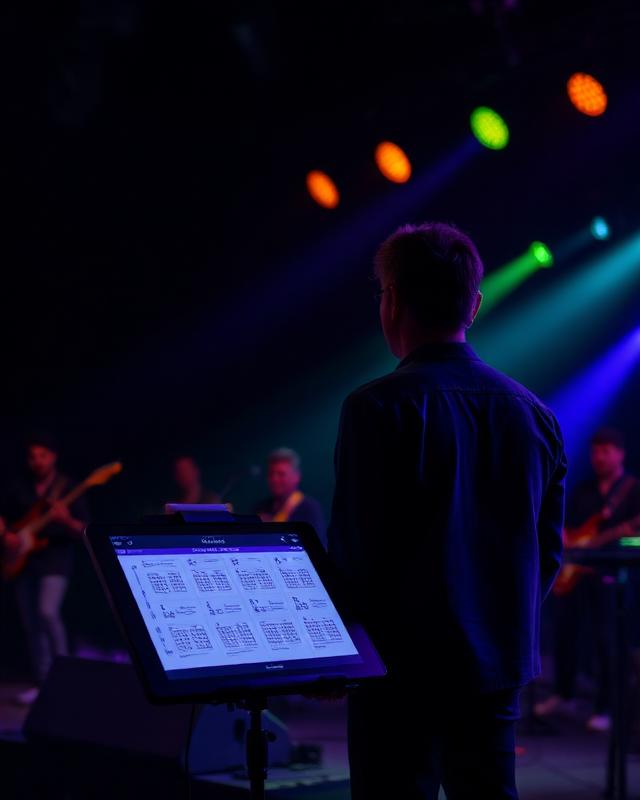 A band playing live on a dark stage